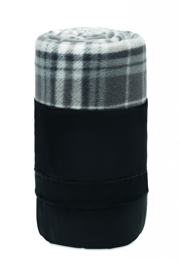 Logo trade promotional giveaways picture of: RPET fleece travel blanket