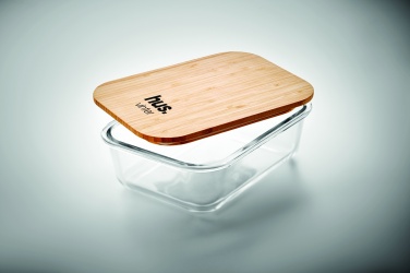 Logotrade promotional product picture of: Glass lunchbox with bamboo lid