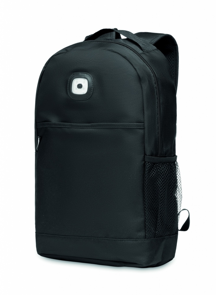 Logo trade promotional products picture of: Backpack in RPET & COB light