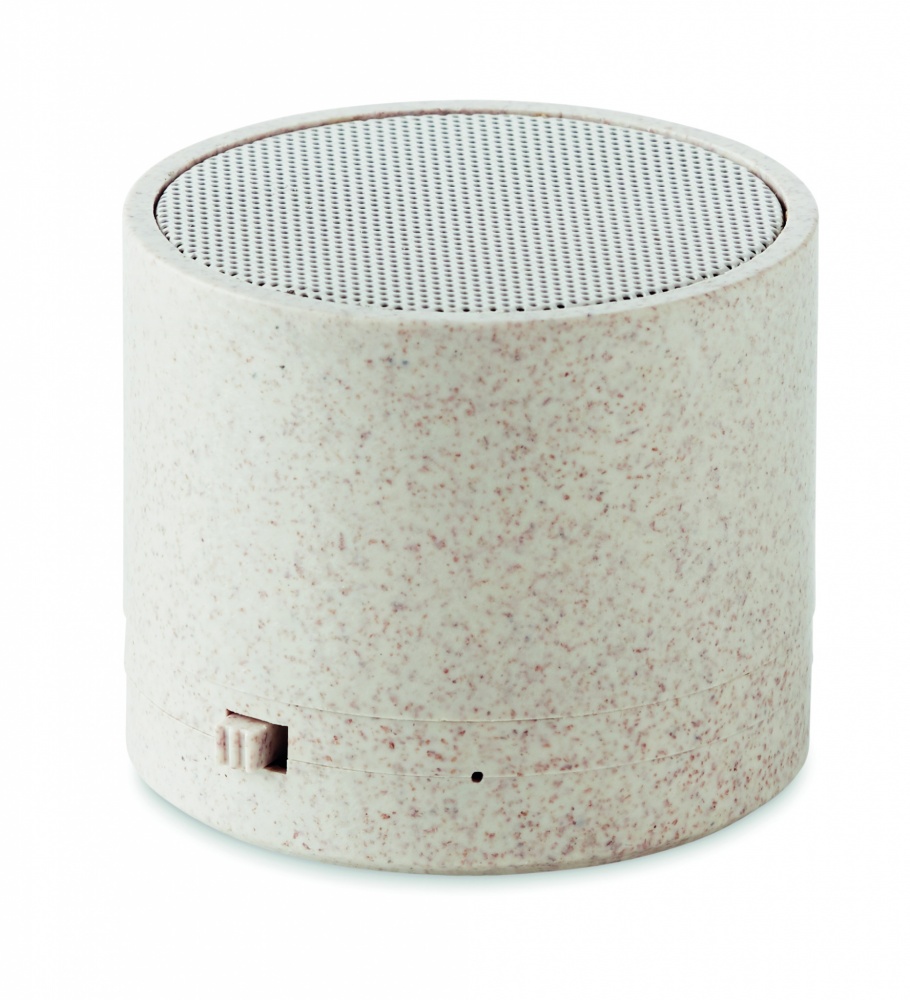 Logo trade promotional merchandise image of: 3W speaker in wheat straw/ABS