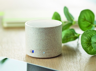 Logo trade promotional items picture of: 3W speaker in wheat straw/ABS