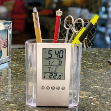 Logotrade promotional products photo of: Acrylic desk pen holder MADRID