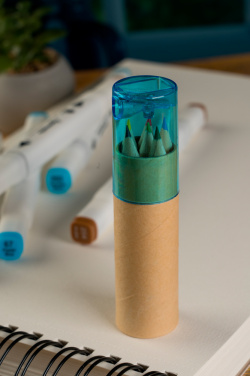 Logo trade promotional item photo of: Wooden crayons BECKY