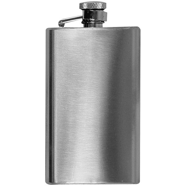 Logo trade promotional merchandise picture of: Stainless steel hip flask FRESNO 104 ml