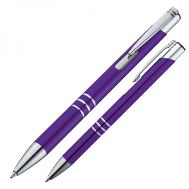 Logo trade promotional merchandise photo of: Metal ballpen ASCOT