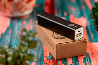 Logo trade promotional items image of: Metal power bank PORT HOPE 2200mAh