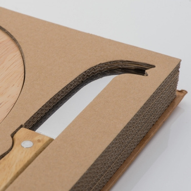 Logotrade promotional product picture of: Cheese chopping board with knife GOUDA
