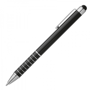 Logo trade corporate gifts image of: Metal ballpen with touch pen LUEBO