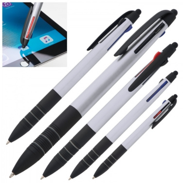 Logo trade promotional merchandise picture of: Plastic ballpen 3in1 BOGOTA