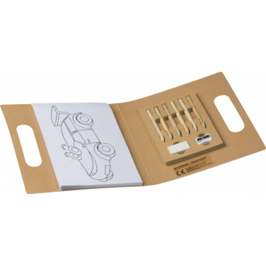 Logotrade business gift image of: Kids coloring book with colored pencils FORIO