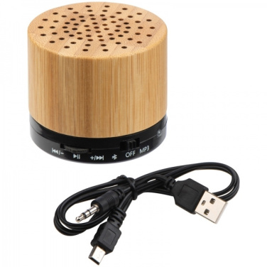 Logo trade corporate gifts picture of: Bamboo bluetooth speaker FLEEDWOOD