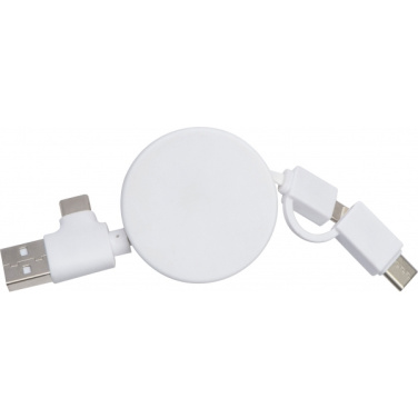 Logotrade promotional items photo of: Bamboo charging cable GRONINGEN