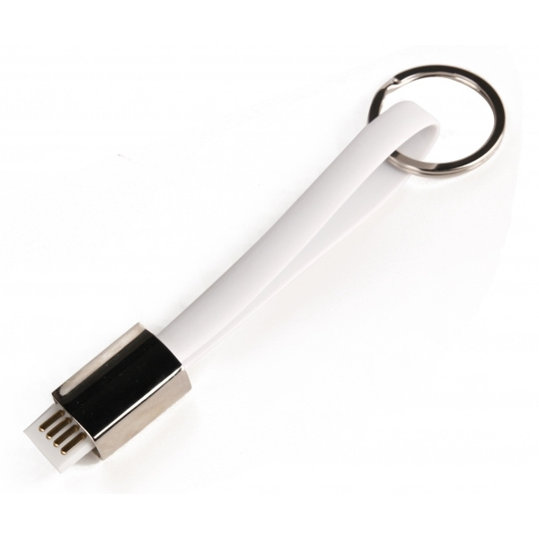 Logo trade promotional gift photo of: Data transfer cable and keyring