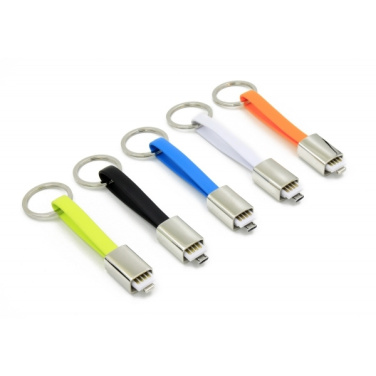 Logo trade advertising product photo of: Data transfer cable and keyring