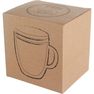 Logotrade advertising products photo of: Double-walled glass cup GERTHE 350 ml