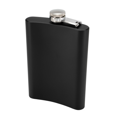Logo trade promotional giveaways image of: Hip flask OLYMPOS Schwarzwolf