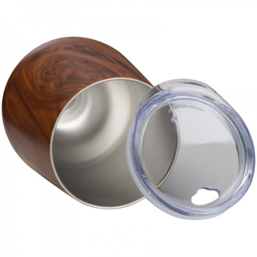 Logotrade business gift image of: Stainless steel mug with wooden look BRIGHTON 380 ml