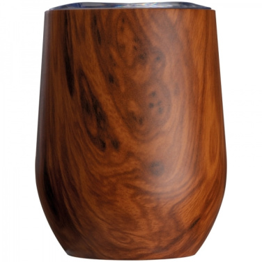 Logotrade promotional gifts photo of: Stainless steel mug with wooden look BRIGHTON 380 ml