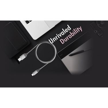 Logotrade promotional gift image of: Nylon data transfer cable LK30 Type - C Quick Charge 3.0