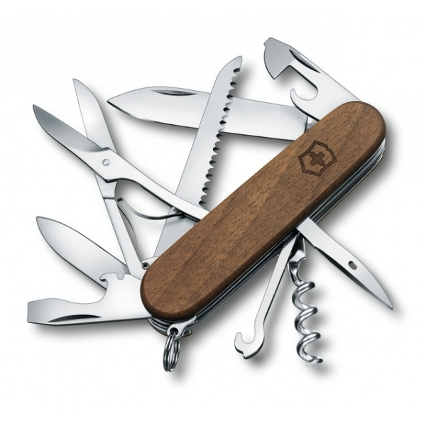 Logo trade promotional items picture of: Pocket knife Huntsman Wood Victorinox