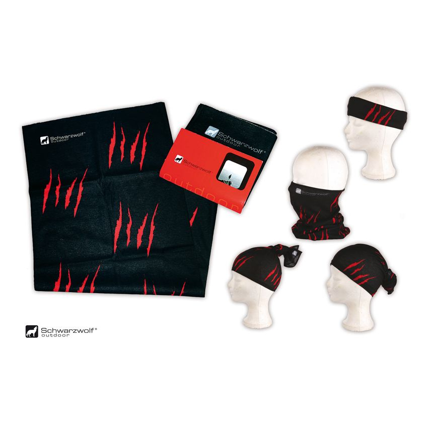 Logo trade promotional product photo of: Multifunction bandana BANDANA Schwarzwolf