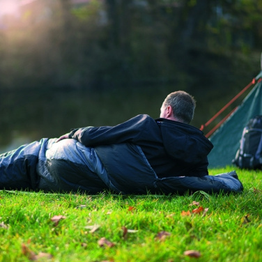 Logotrade corporate gift picture of: Sleeping bag KINABALU Schwarzwolf