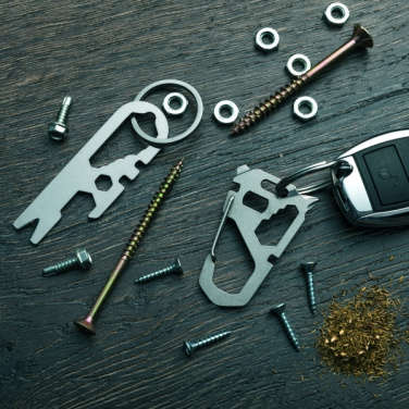 Logo trade promotional gifts picture of: Multifunctional keychain ATACAMA Schwarzwolf