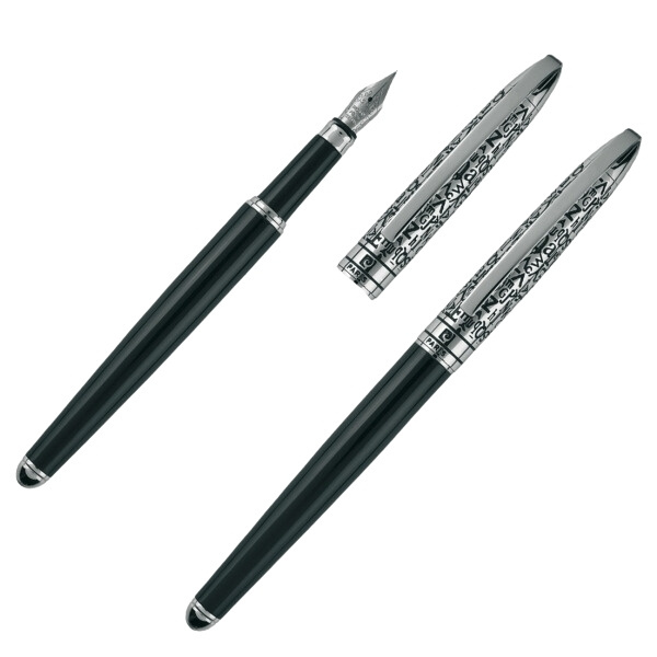 Logo trade promotional giveaways image of: Writing set ballpoint pen & fountain pen JACQUES Pierre Cardin