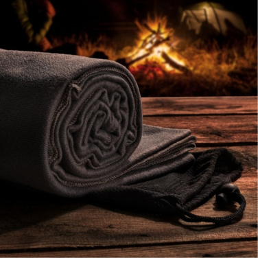 Logo trade promotional merchandise picture of: Blanket BRISA Schwarzwolf