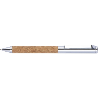 Logotrade promotional product image of: Twist-ballpen metal and cork LILLEHAMMER