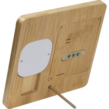 Logo trade promotional merchandise picture of: Bamboo weather station GRANADA