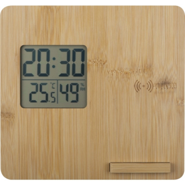 Logotrade advertising products photo of: Bamboo weather station GRANADA