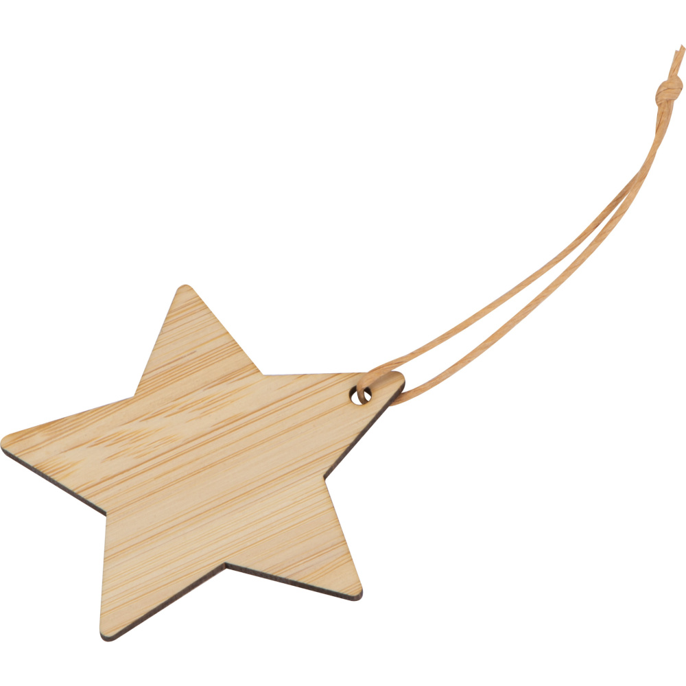 Logotrade promotional product image of: Bamboo star pendant FOGGIA
