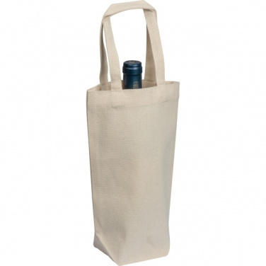 Logo trade corporate gifts image of: Cotton wine bag NICE