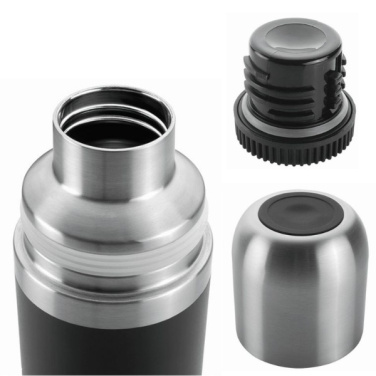 Logo trade advertising products picture of: Vacuum bottle DINARA Schwarzwolf
