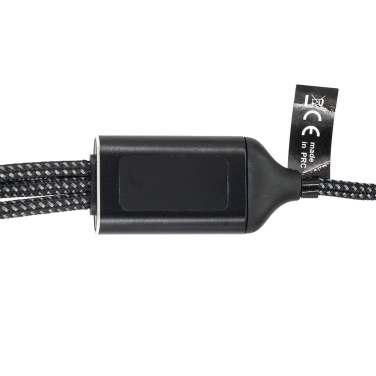 Logo trade corporate gifts image of: 3 in 1 cable with elighted logo Pierre Cardin