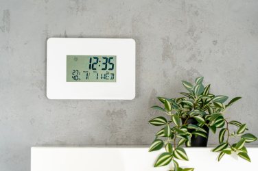 Logo trade business gifts image of: Wall clock BELGRADE