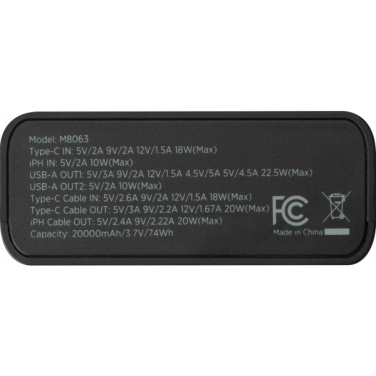 Logotrade business gift image of: Power bank 20 000 mAh MARABELLA MoLu