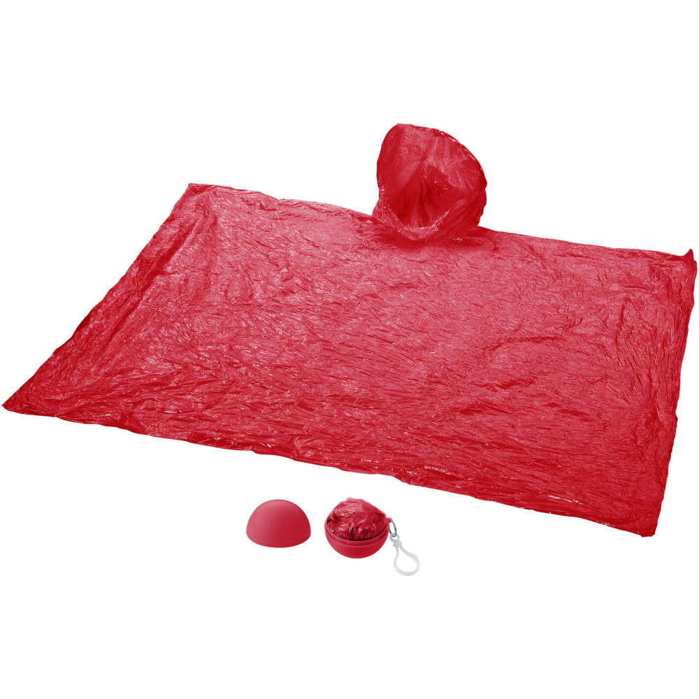 Logotrade advertising product image of: Xina rain poncho in storage ball with keychain