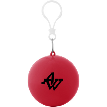Logo trade corporate gifts picture of: Xina rain poncho in storage ball with keychain