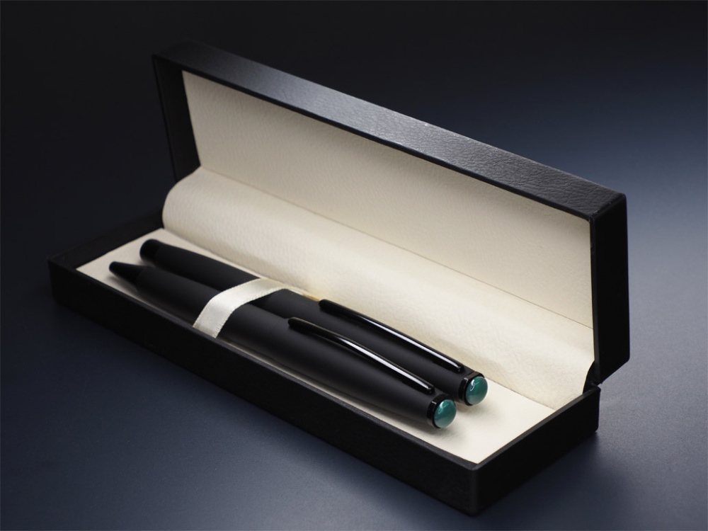 Logotrade corporate gift picture of: Agate stone Pen set 1289036