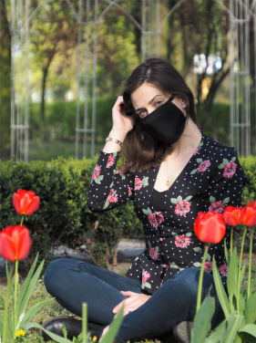 Logo trade promotional giveaway photo of: MARS cotton mask (size M) 1379165