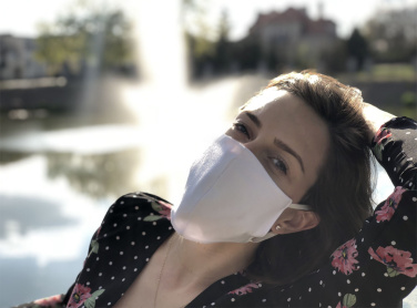 Logotrade promotional item image of: VENUS PRO cotton face mask with a pocket an HEPA filter 1378165