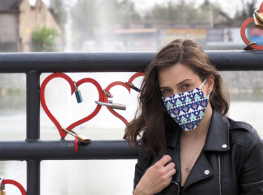 Logotrade promotional merchandise picture of: VENUS PRO cotton face mask with a pocket an HEPA filter 1378165