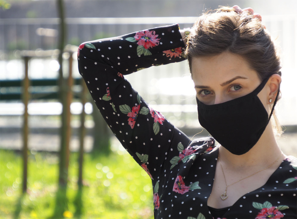 Logo trade business gifts image of: MARS PRO cotton mask (size L) with pocket and HEPA filter 1570165