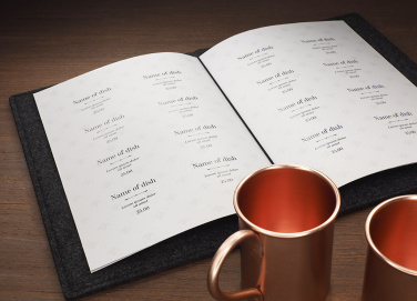 Logo trade corporate gifts image of: Menu cover Ambiente 1643246