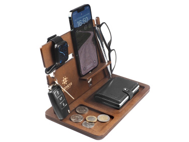 Logo trade business gift photo of: Wooden organiser 2016121