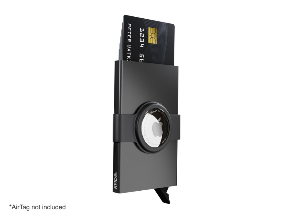 Logo trade promotional products image of: RFID credit card case with holder for AirTag 2163108
