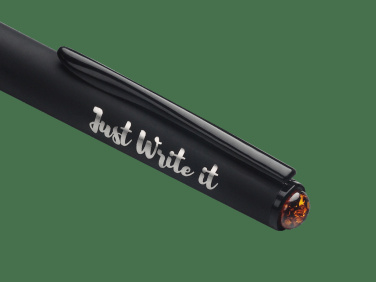 Logo trade promotional merchandise image of: Ball pen with AMBER stone 2070036