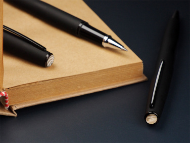 Logo trade promotional items image of: Striped Flint Pen set 1284036